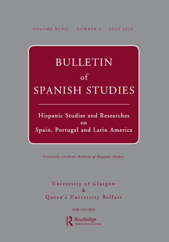 Cover image of Bulletin of Spanish Studies