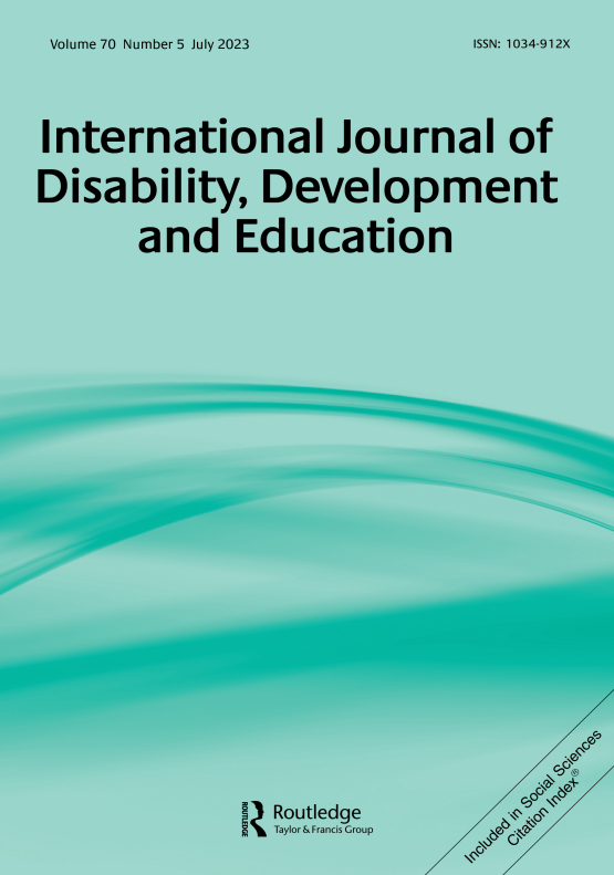 Cover image of International Journal of Disability, Development and Education