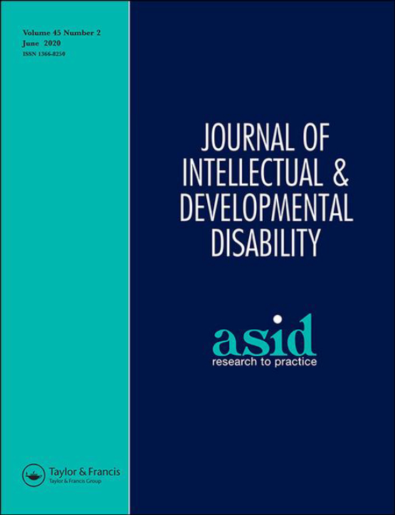 Cover image of Journal of Intellectual & Developmental Disability