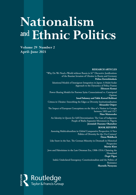 Cover image - Nationalism and Ethnic Politics