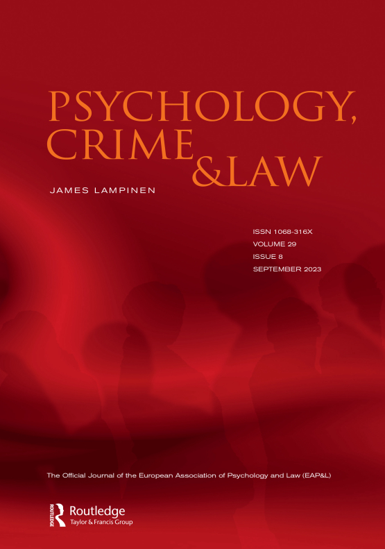 Cover image - Psychology, Crime & Law