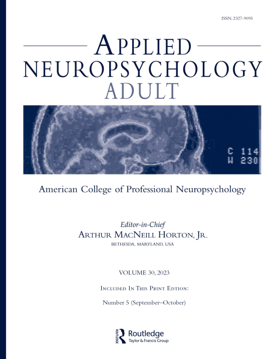 Cover image of Applied Neuropsychology: Adult