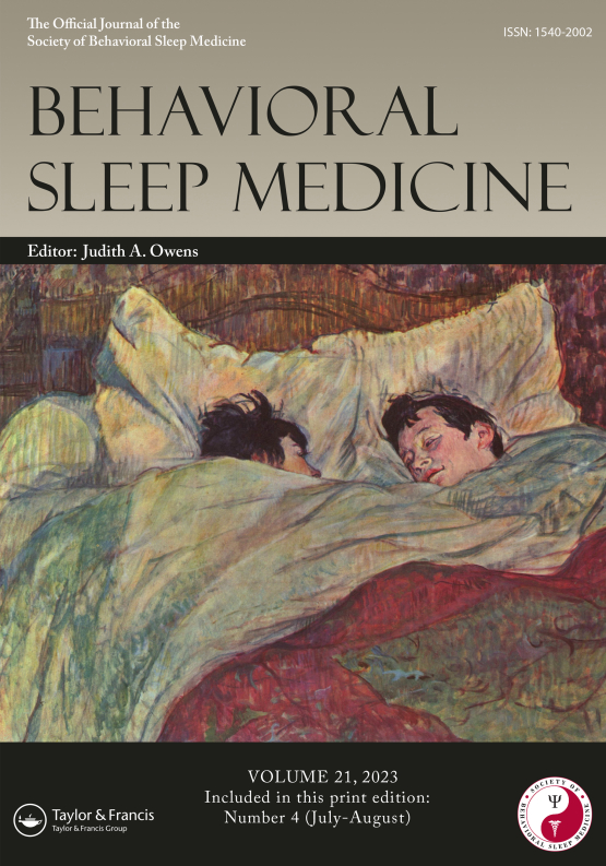 Cover image of Behavioral Sleep Medicine