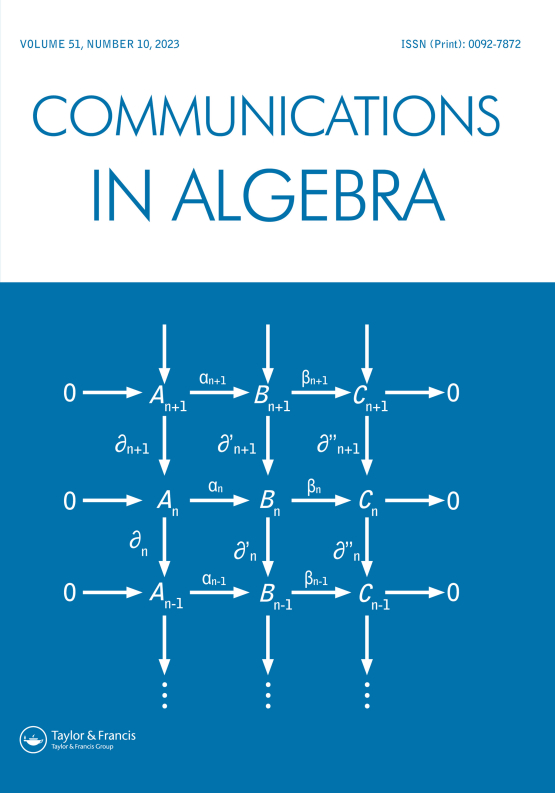 Cover image of Communications in Algebra
