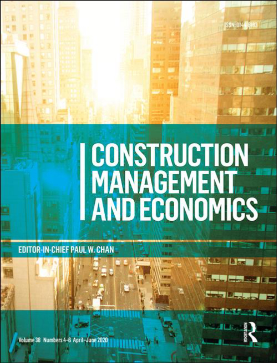 Cover image - Construction Management and Economics