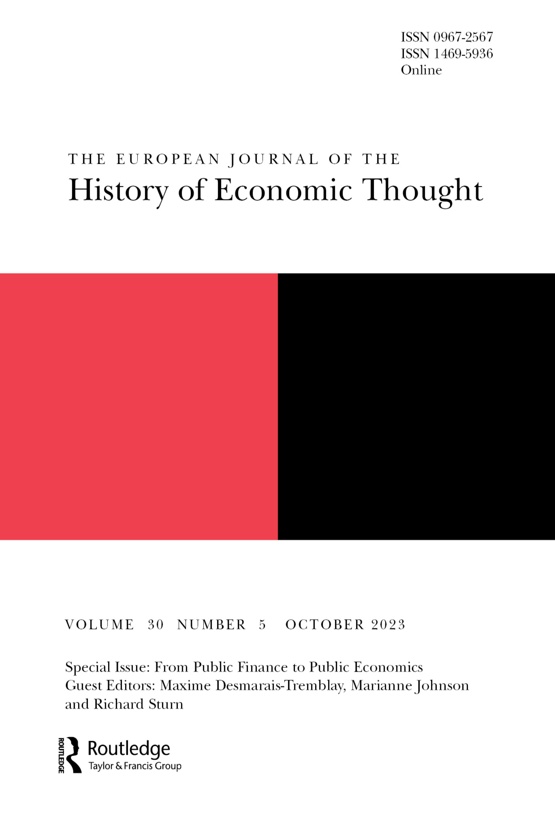 Cover image of The European Journal of the History of Economic Thought
