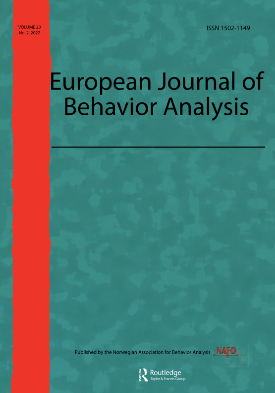 Cover image of European Journal of Behavior Analysis
