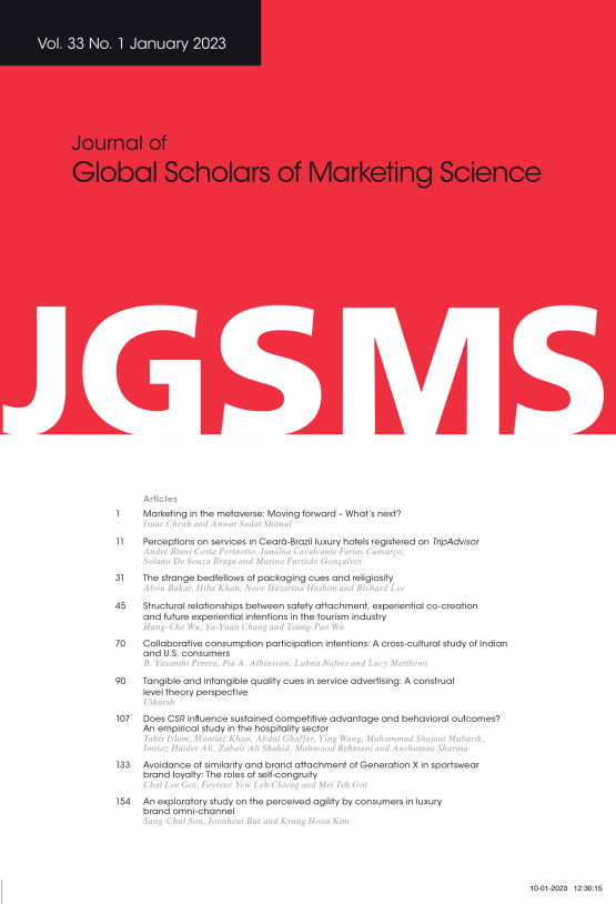 Cover image - Journal of Global Scholars of Marketing Science