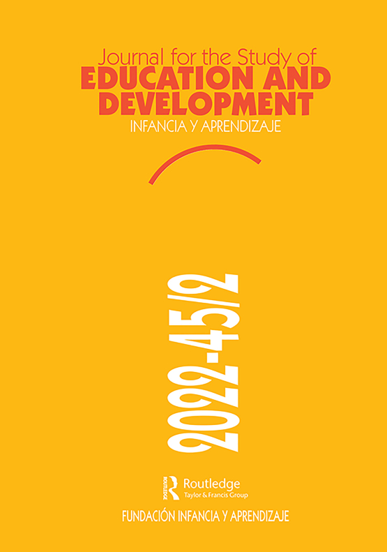 Cover image - Journal for the Study of Education and Development / Infancia y Aprendizaje