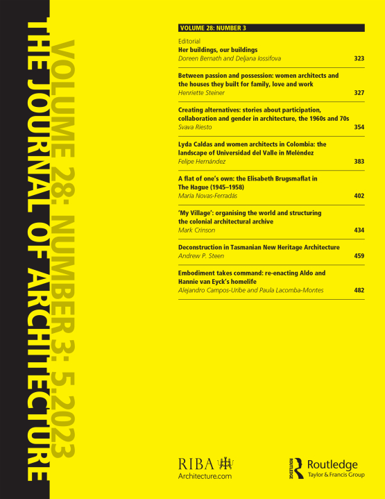 Cover image of The Journal of Architecture