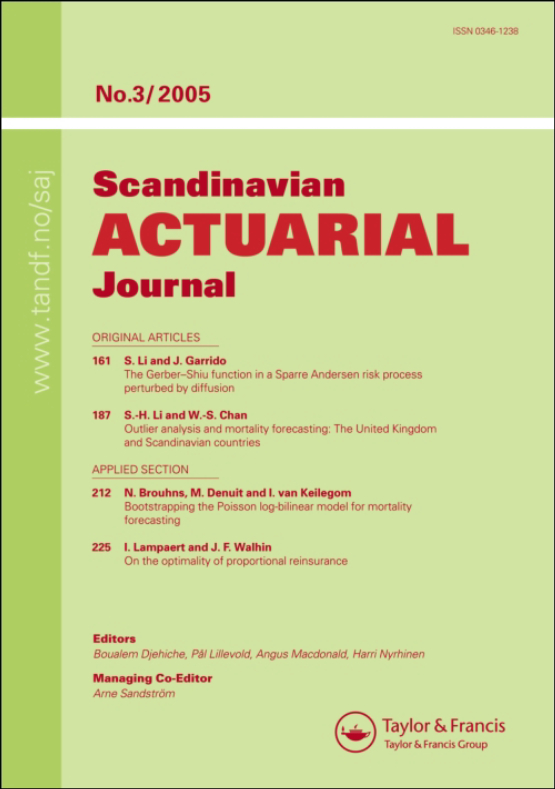 Cover image of Scandinavian Actuarial Journal