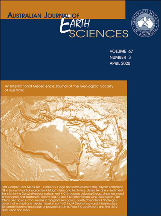 Cover image of Australian Journal of Earth Sciences