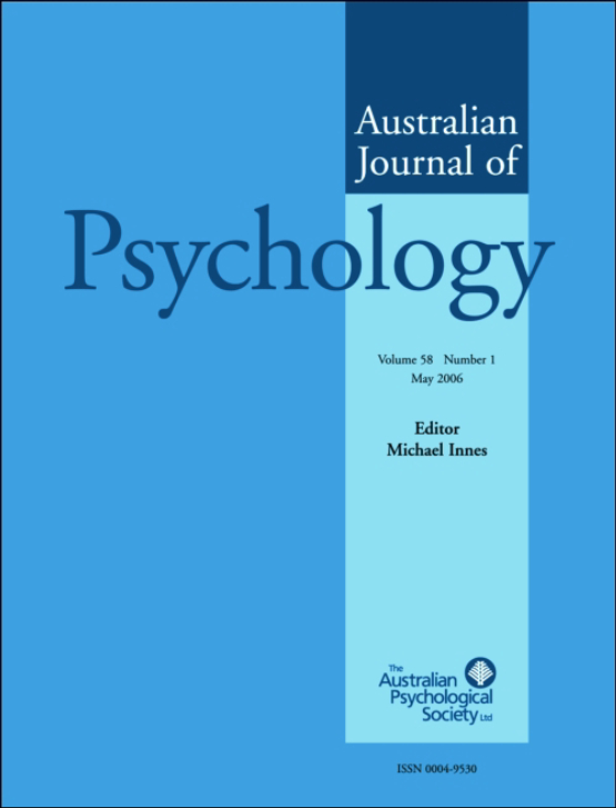 Cover image - Australian Journal of Psychology