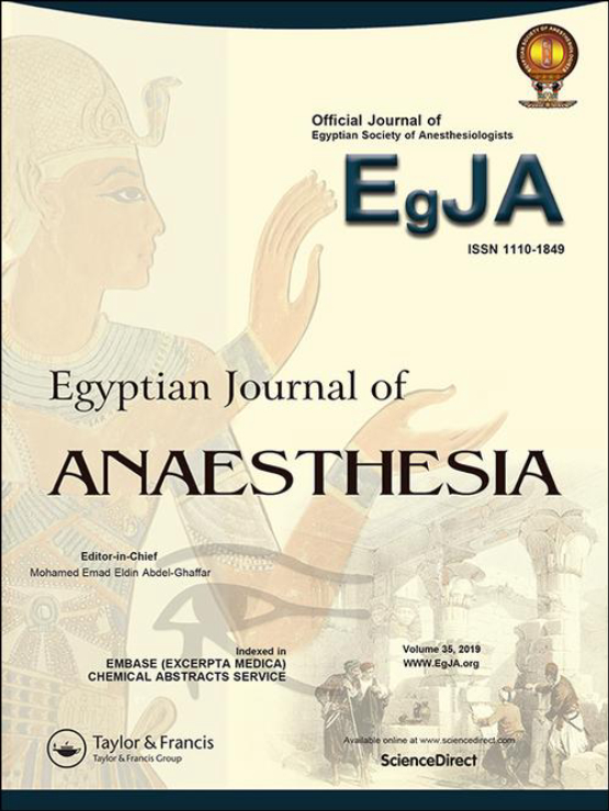 Cover image of Egyptian Journal of Anaesthesia