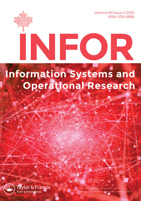 Cover image - INFOR: Information Systems and Operational Research