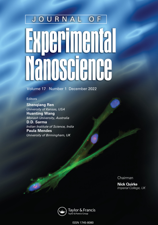 Cover image of Journal of Experimental Nanoscience
