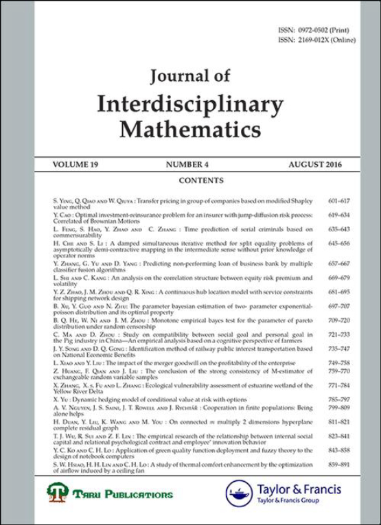 Cover image - Journal of Interdisciplinary Mathematics