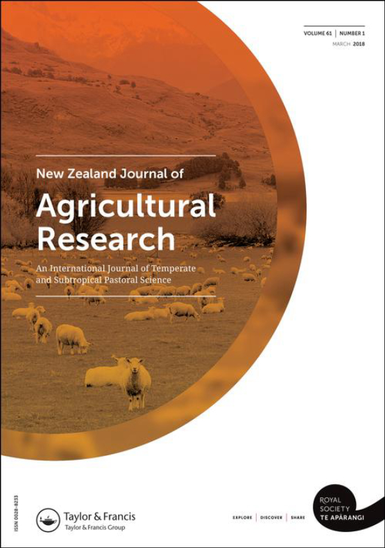 Cover image of New Zealand Journal of Agricultural Research