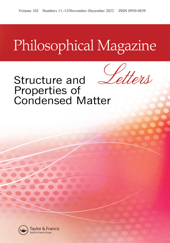 Cover image of Philosophical Magazine Letters