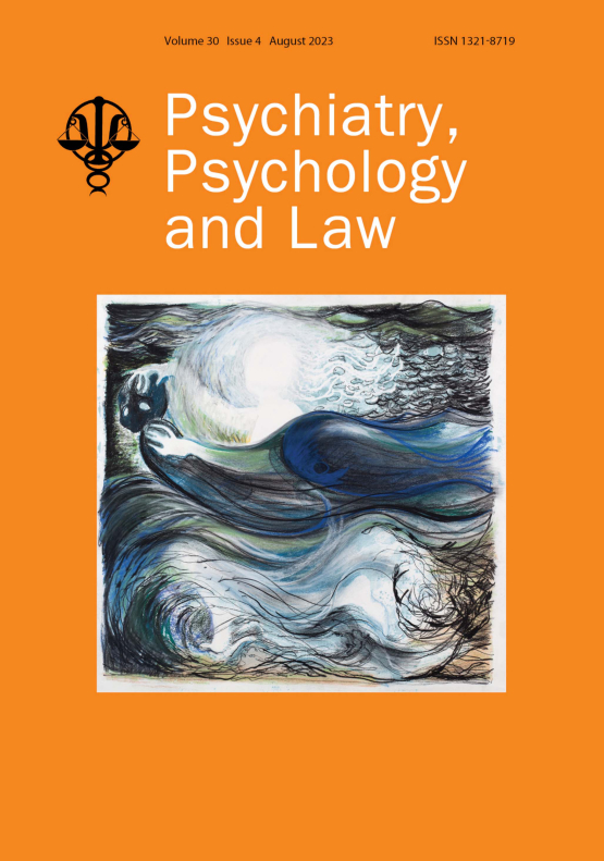 Cover image of Psychiatry, Psychology and Law