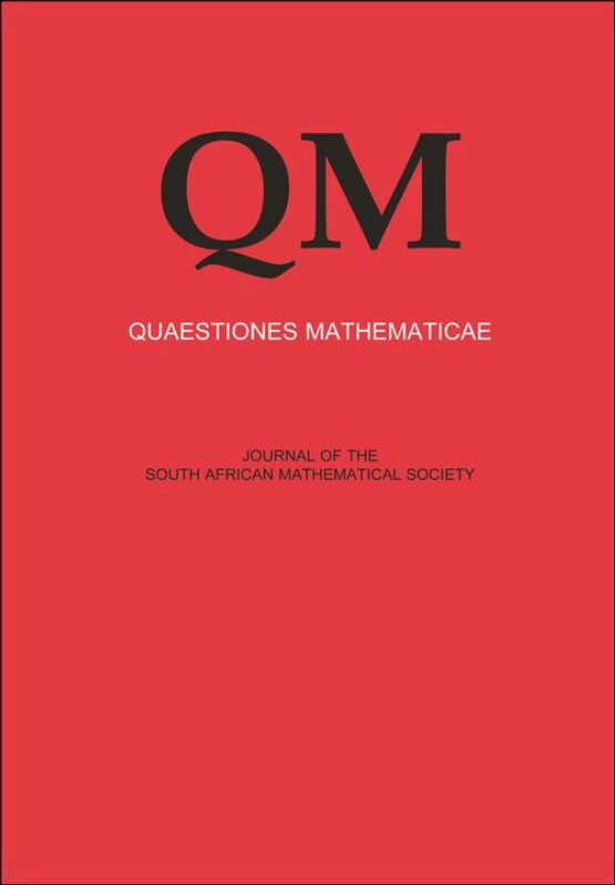 Cover image of Quaestiones Mathematicae