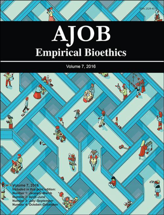 Cover image of AJOB Empirical Bioethics