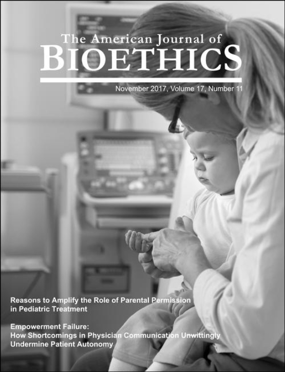 Cover image of The American Journal of Bioethics