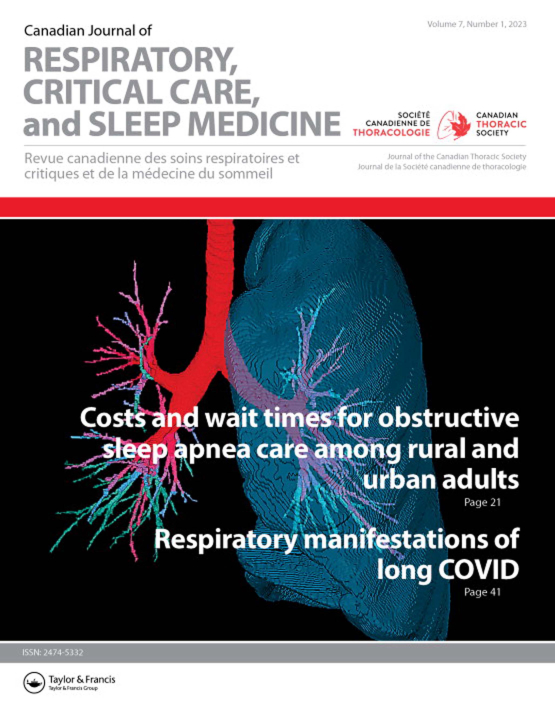 Cover image of Canadian Journal of Respiratory, Critical Care, and Sleep Medicine