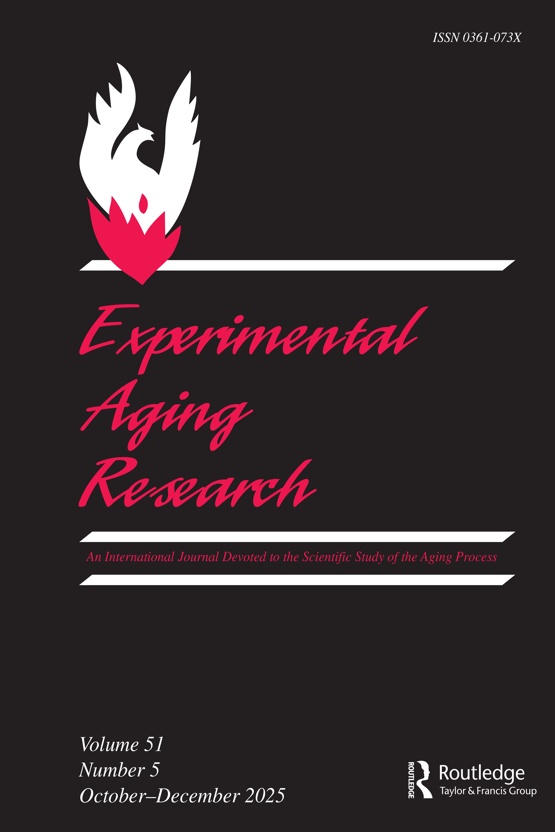 Journal cover: Experimental Aging Research