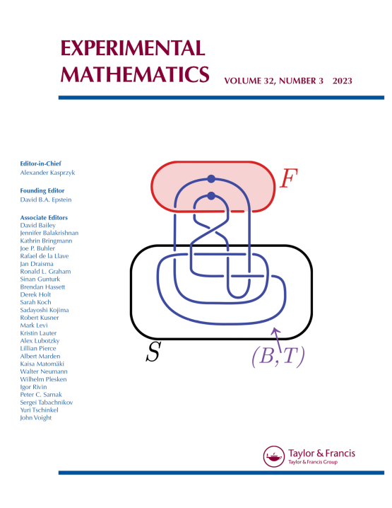 Cover image - Experimental Mathematics