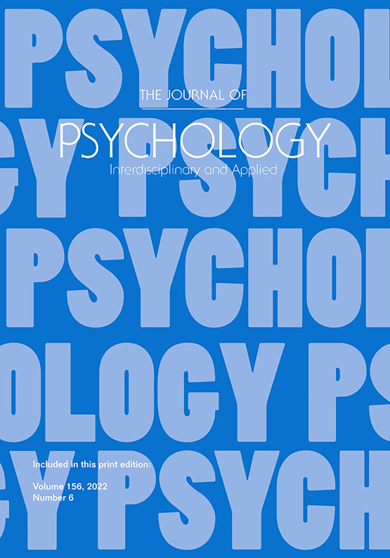 Cover image - Journal of Psychology:Interdisciplinary and Applied
