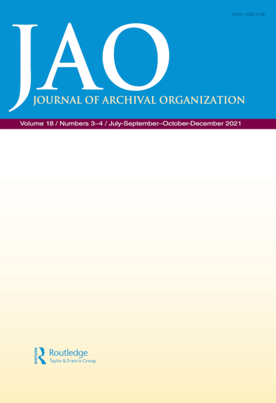 Cover image - Journal of Archival Organization