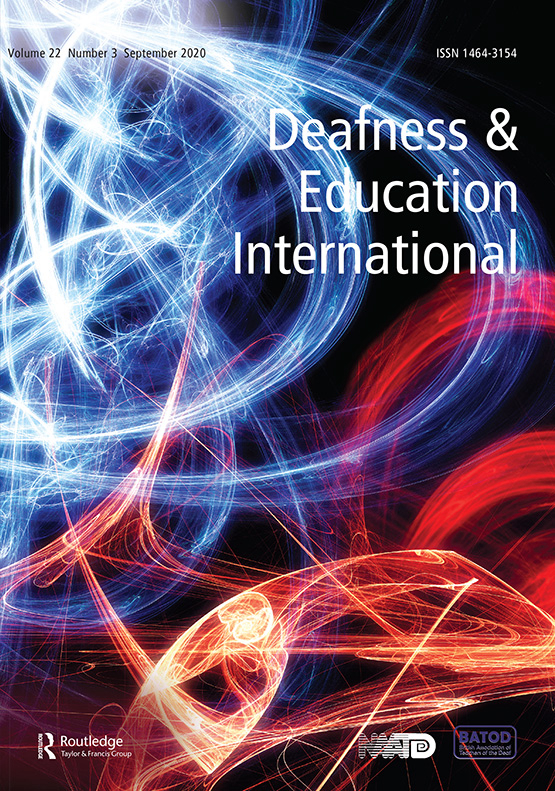 Cover image - Deafness & Education International