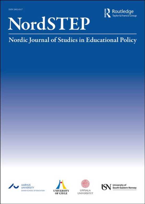 Cover image of Nordic Journal of Studies in Educational Policy